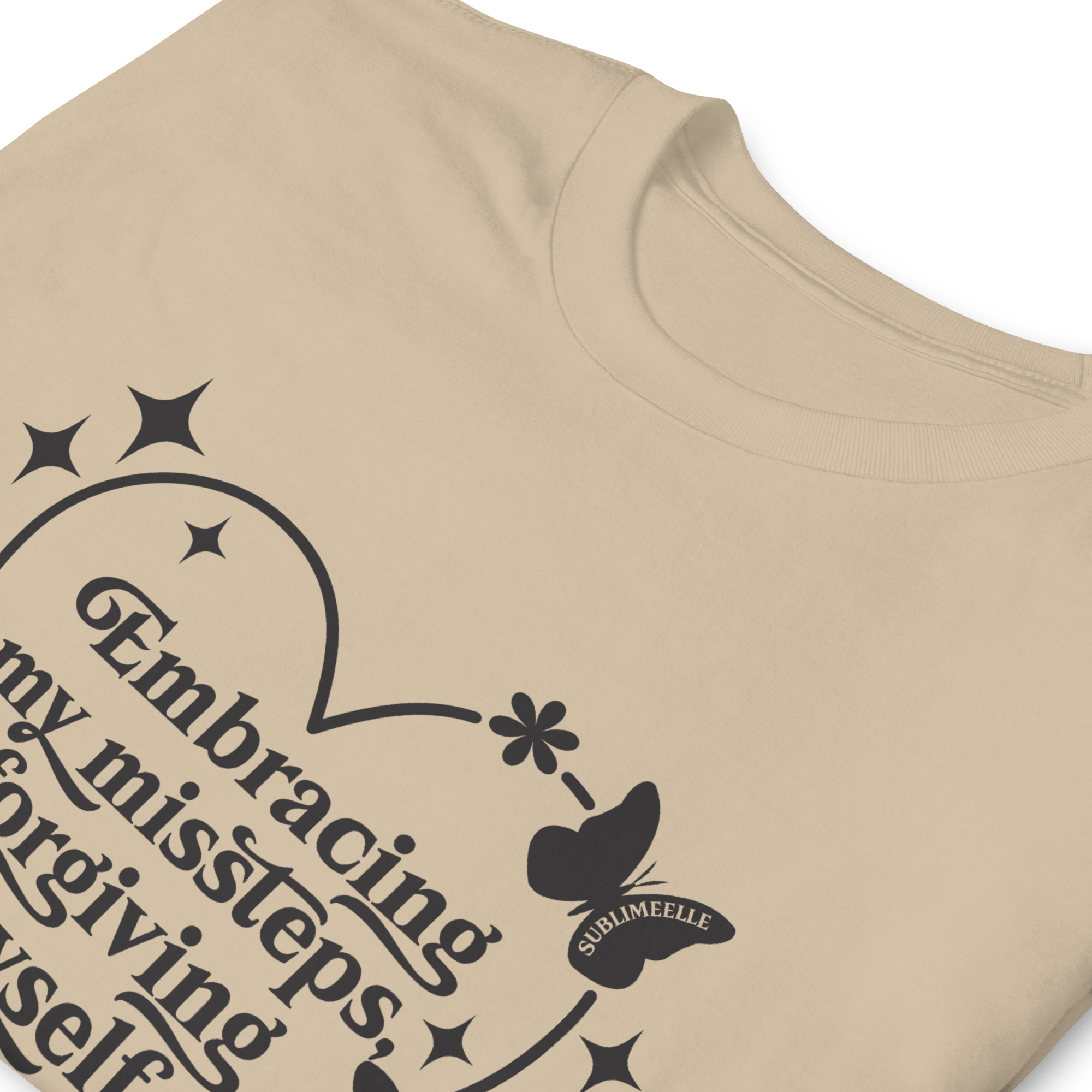 Beige T-Shirt Self - Love For Women - SublimeElle Self - Love