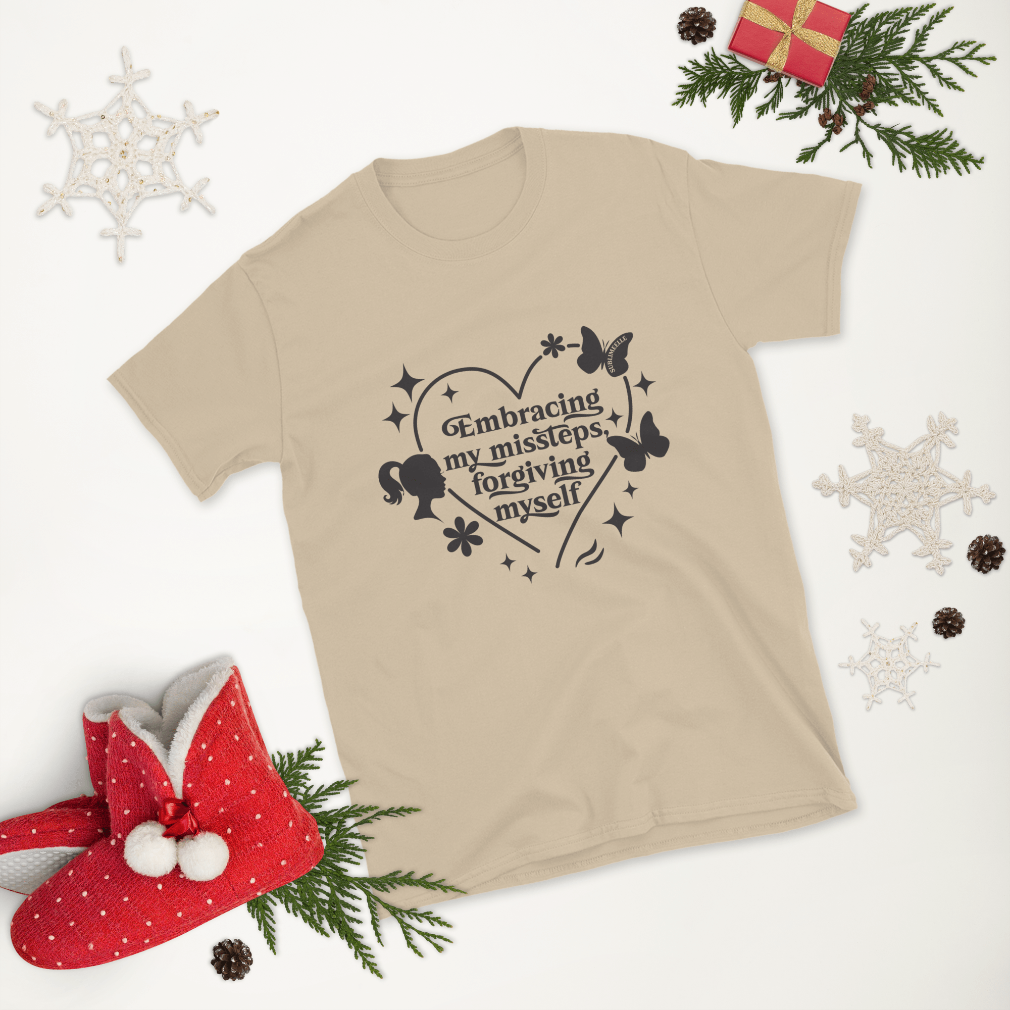 Beige T-Shirt Self - Love For Women - SublimeElle Self - Love