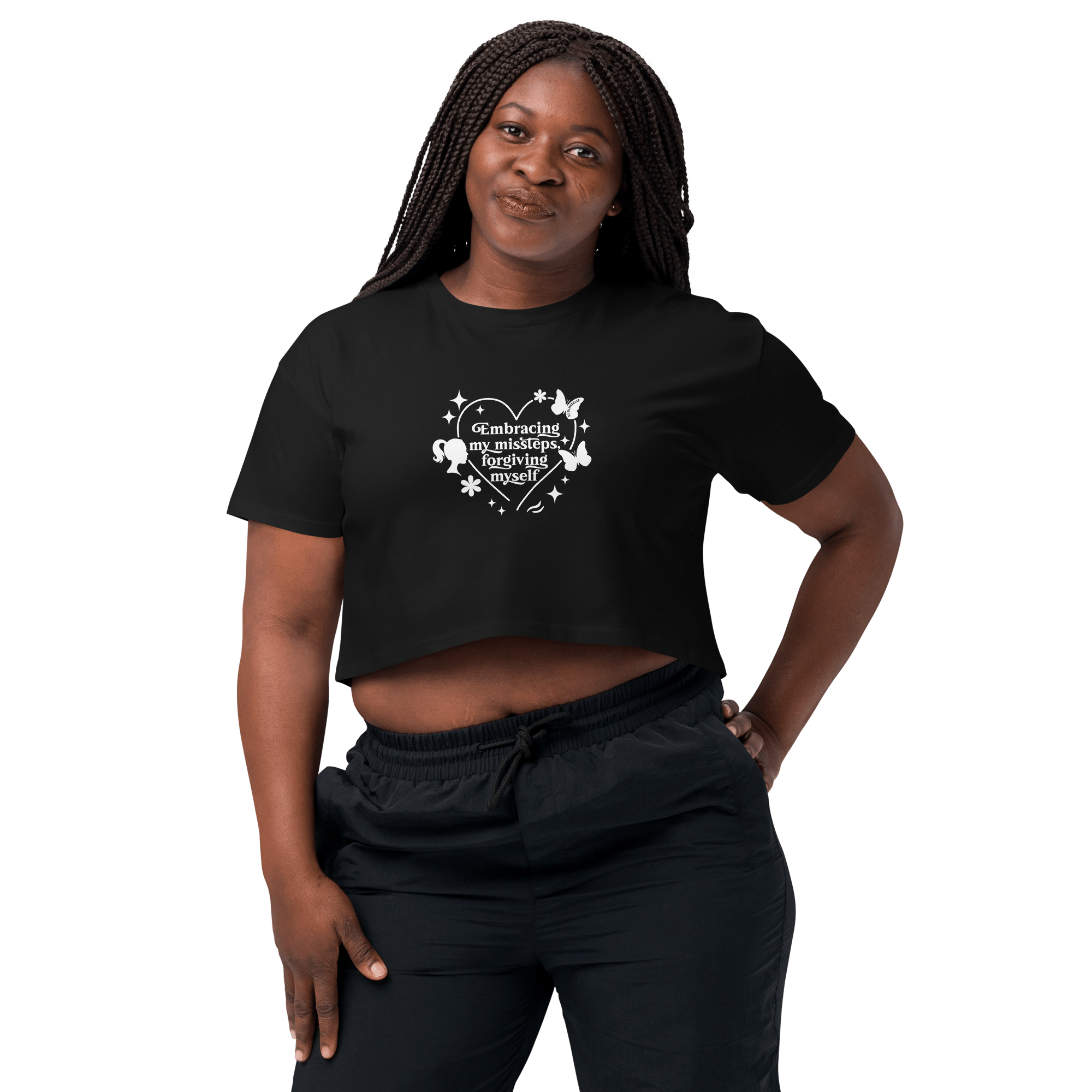 Black Crop Top| Self - Compassion - SublimeElle Self - Love