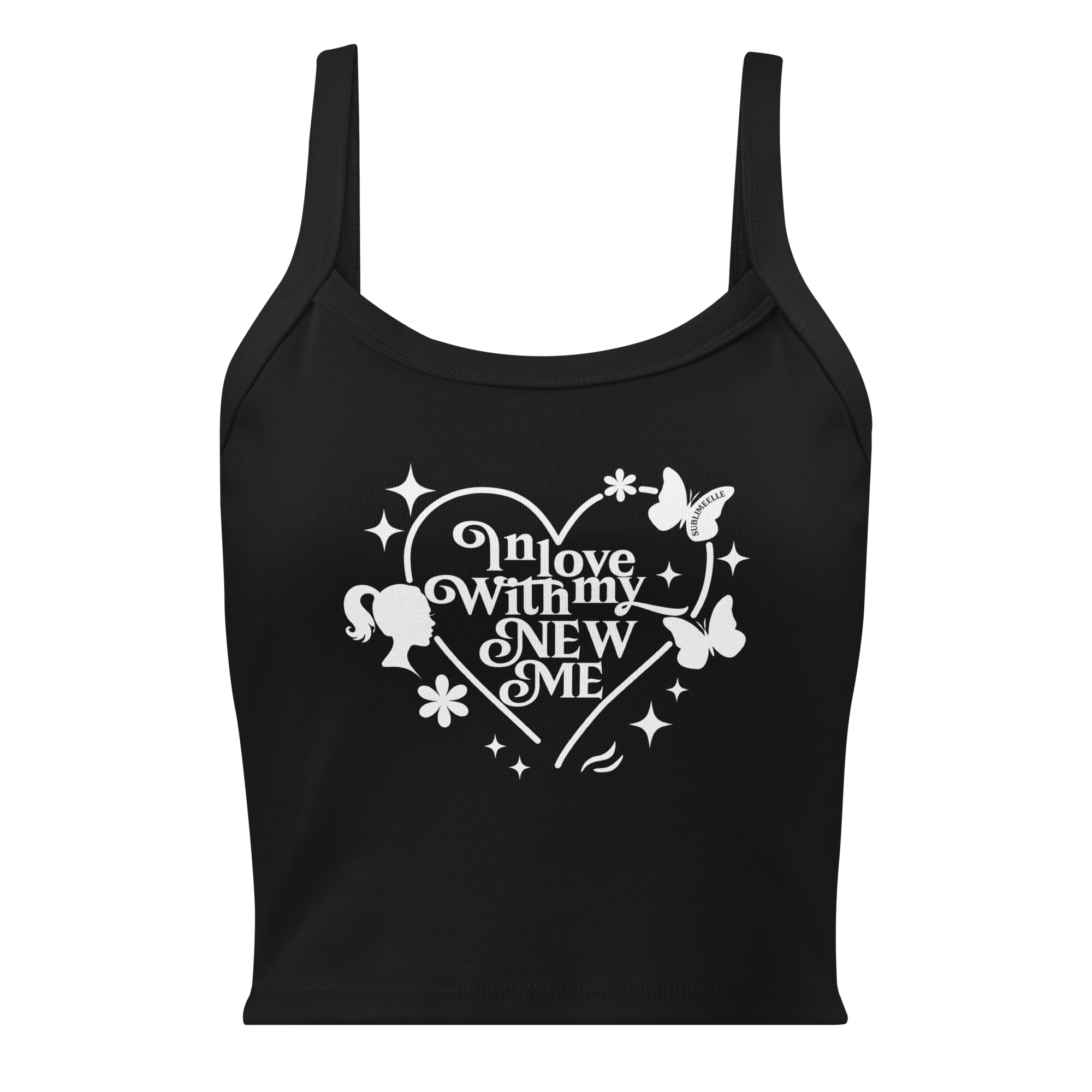 Black Tank Top Ribbed– Self Love & Empowerment Tee with positive quote - SublimeElle Self - Love