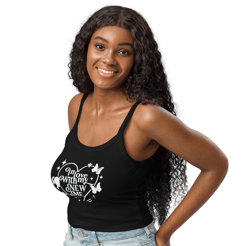 Black Tank Top Ribbed– Self Love & Empowerment Tee with positive quote - SublimeElle Self - Love