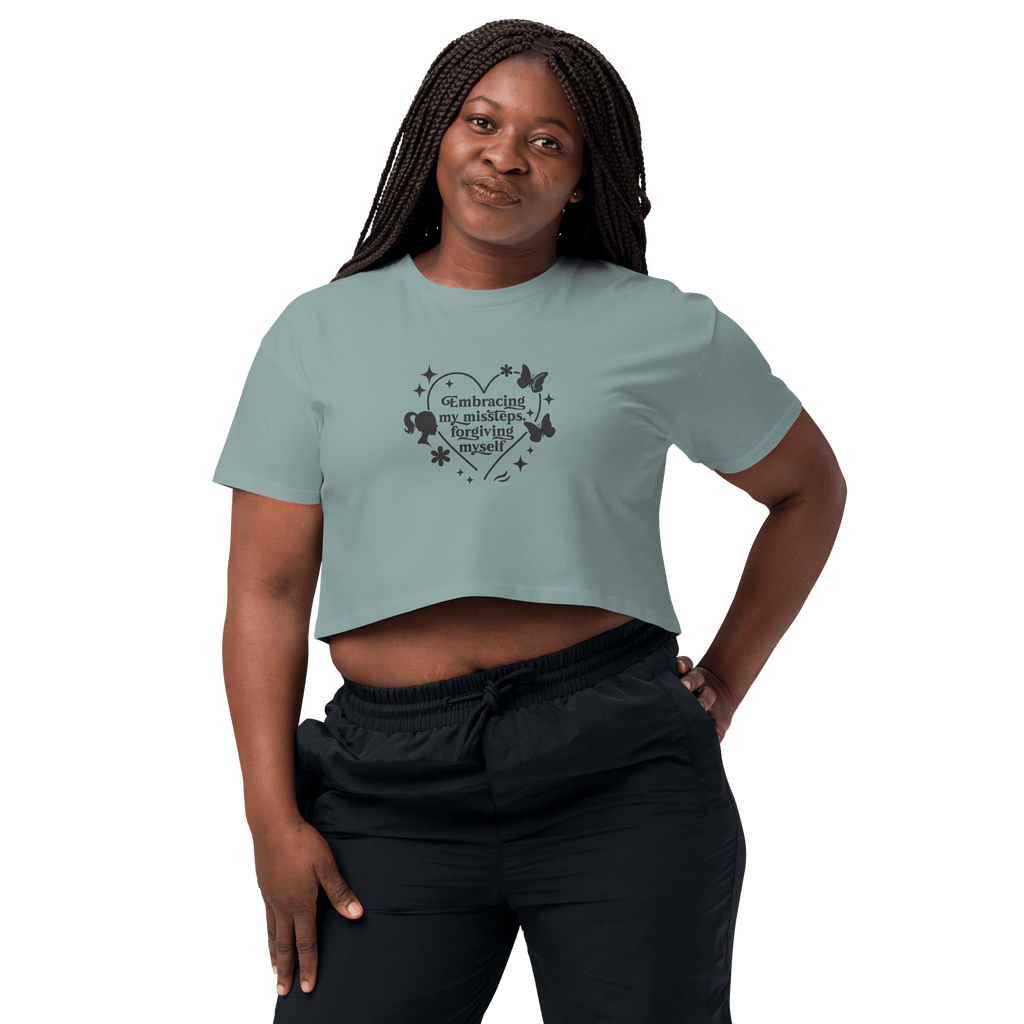 Blue Crop Top Self - Love – Self - Love & Forgiveness Quote - SublimeElle Self - Love