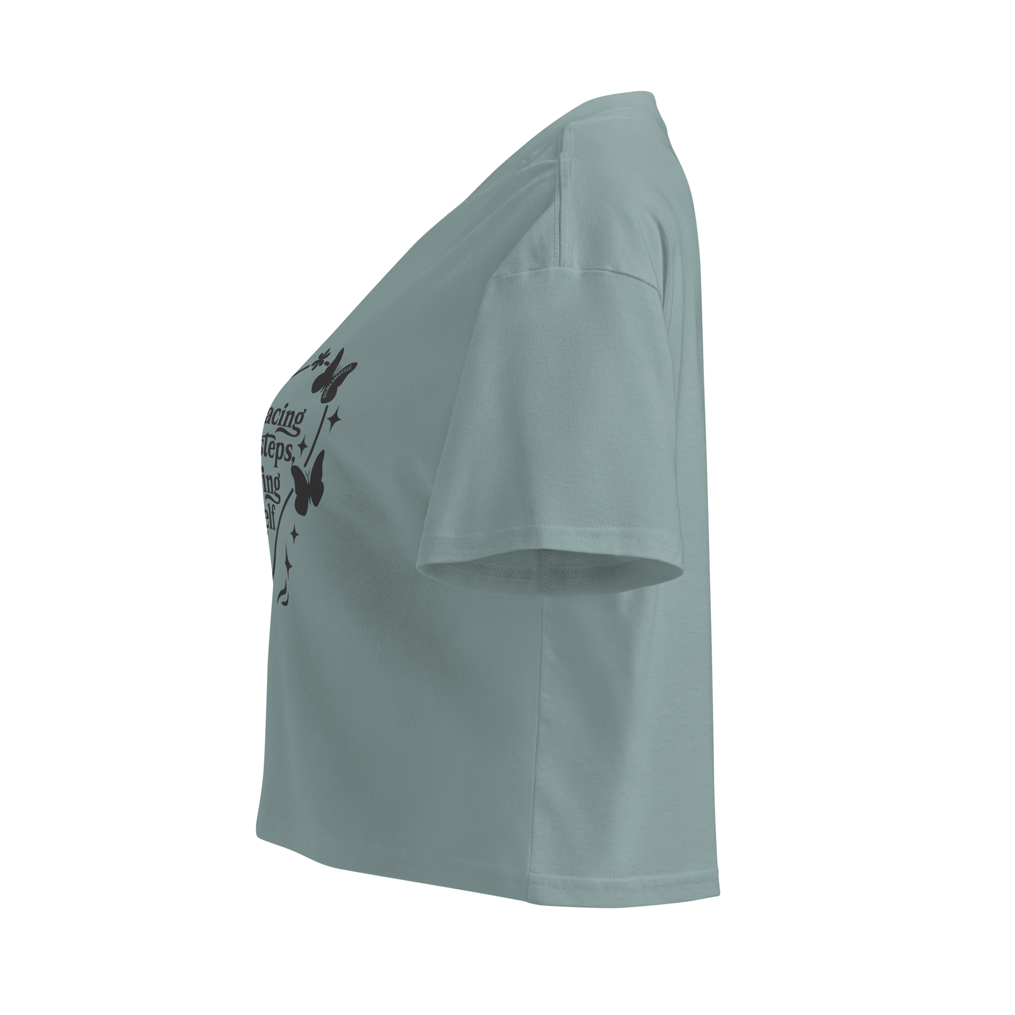 Blue Crop Top Self - Love – Self - Love & Forgiveness Quote - SublimeElle Self - Love