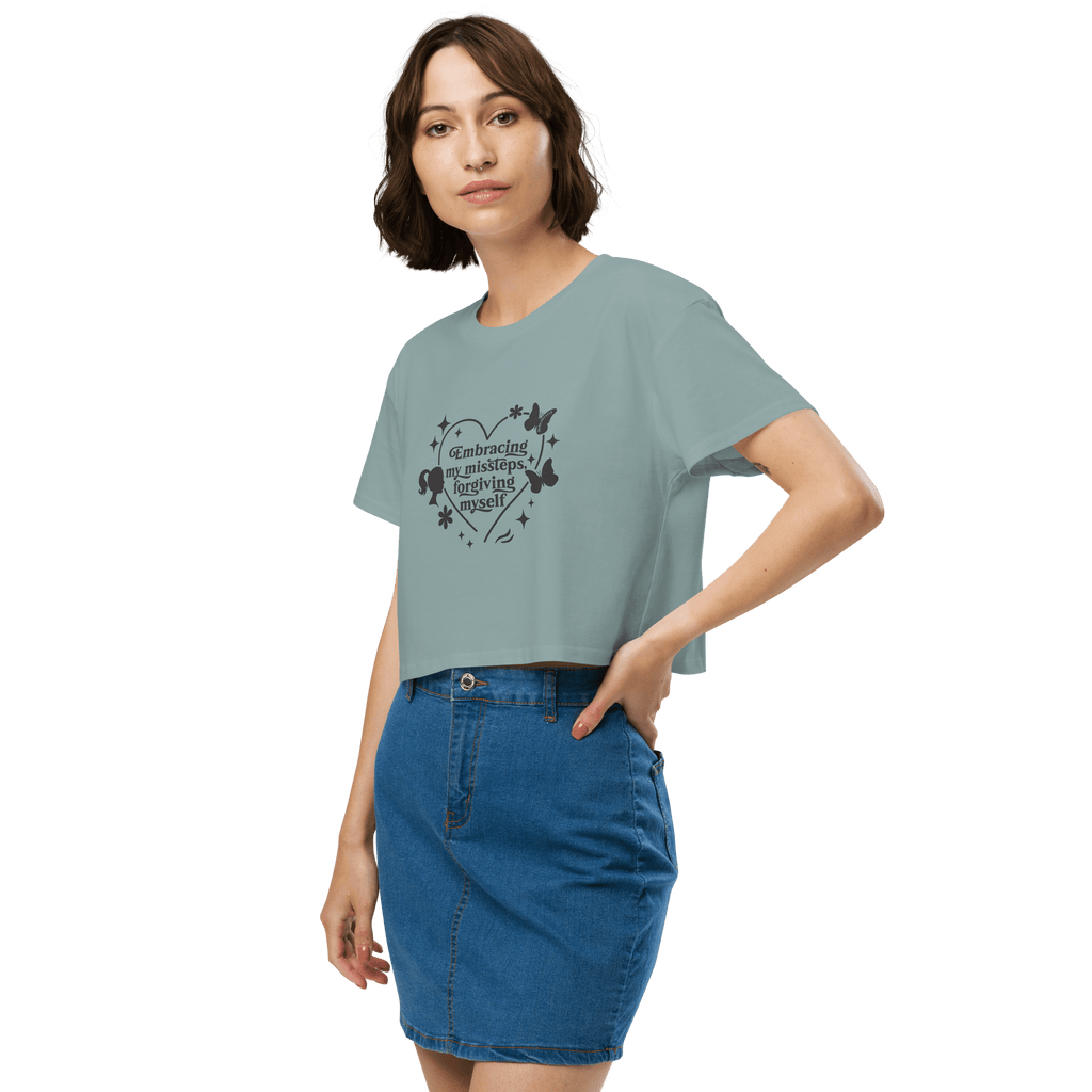 Blue Crop Top Self - Love – Self - Love & Forgiveness Quote - SublimeElle Self - Love