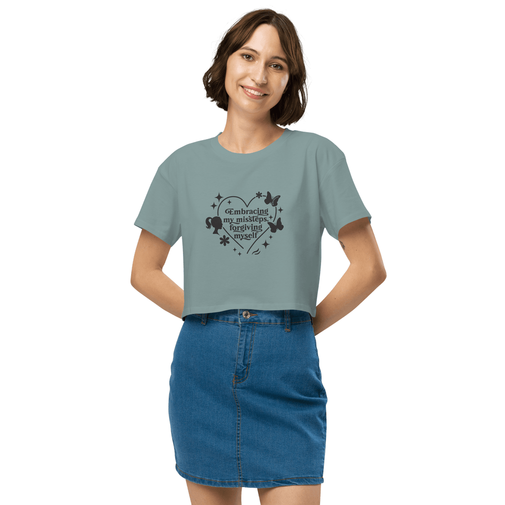 Blue Crop Top Self - Love – Self - Love & Forgiveness Quote - SublimeElle Self - Love