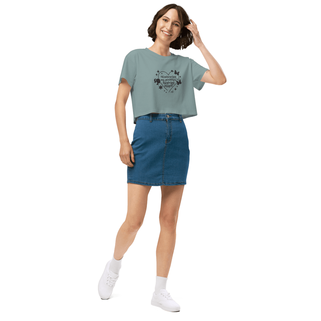 Blue Crop Top Self - Love – Self - Love & Forgiveness Quote - SublimeElle Self - Love