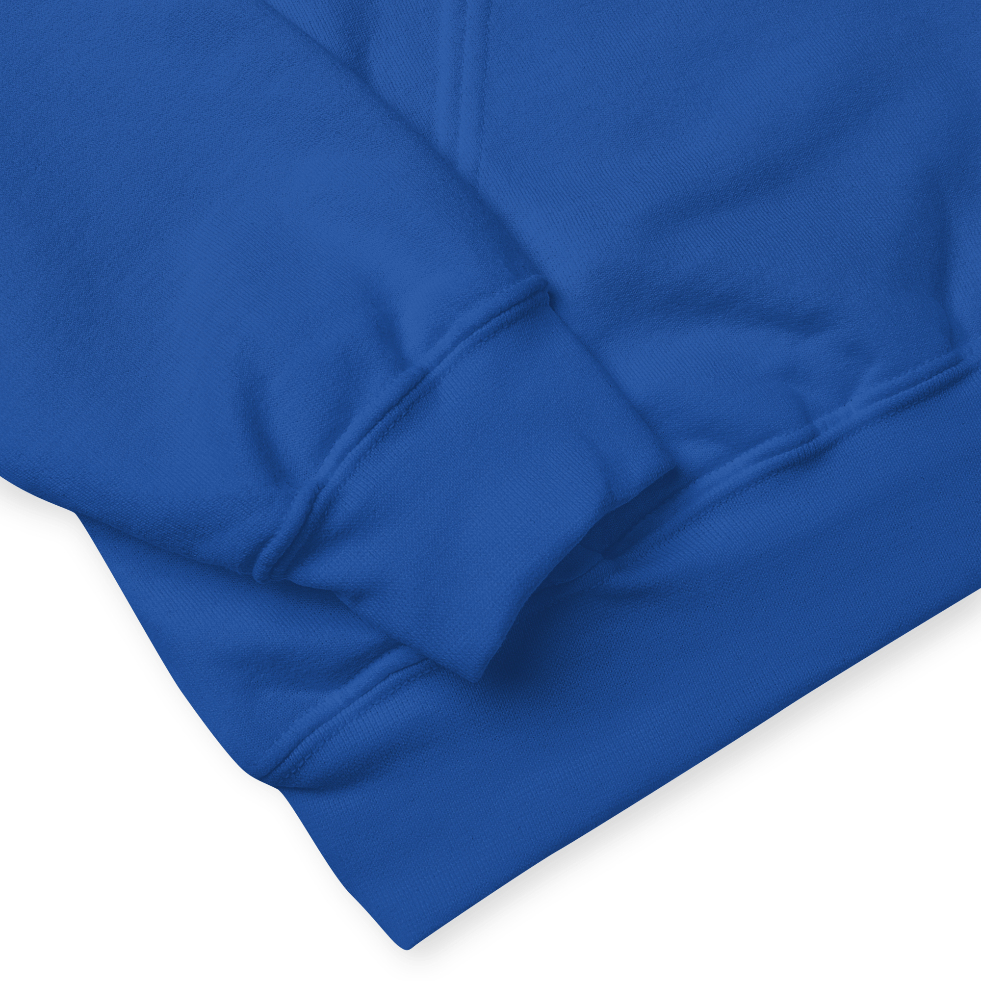 Close-up of hoodie hem and sleeve bottom, light blue hoodie, self-love apparel, quality stitching and fabric details- SublimeElle Self -Love