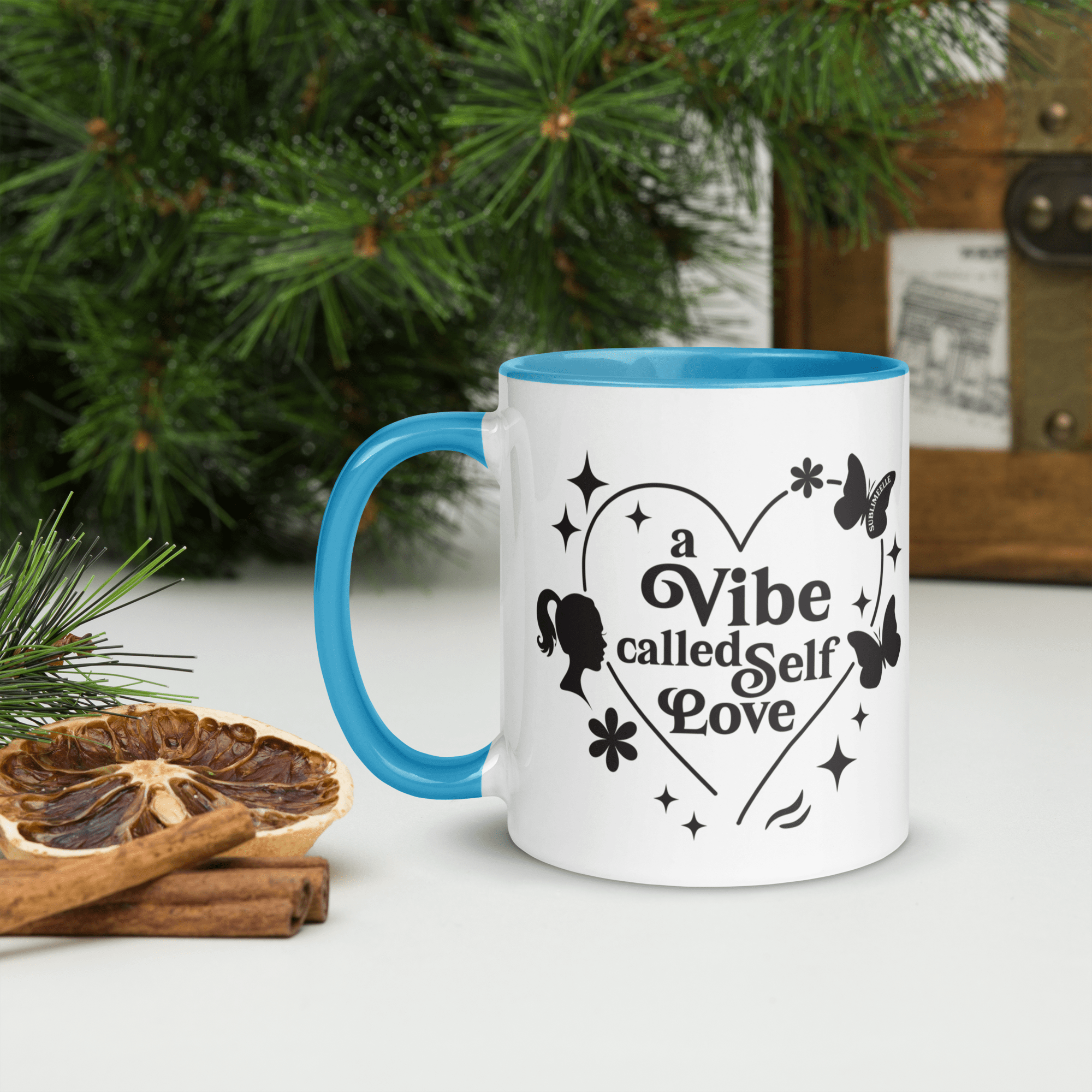 Blue Mug | Blue Interior | Self - Care Affirmation Cup - SublimeElle Self - Love