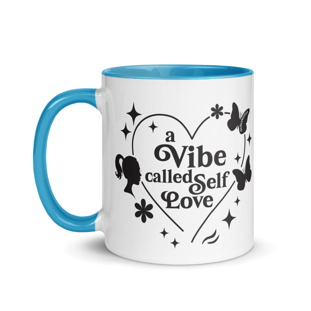 Blue Mug | Blue Interior | Self - Care Affirmation Cup - SublimeElle Self - Love