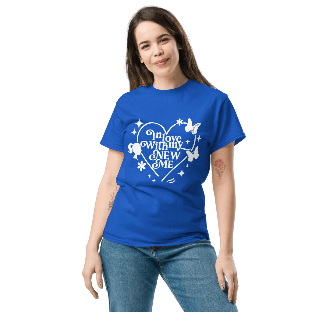 Blue T-Shirt Self - Love – Empowering Women’s Tee for Self Growth & Confidence - SublimeElle Self - Love