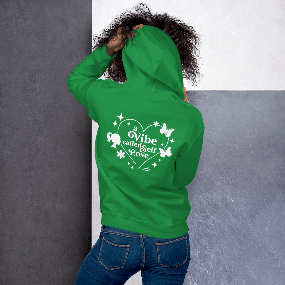Green Hoodie Self - Love Message/ Inspirational Phrase Sweatshirt for Women - SublimeElle Self - Love