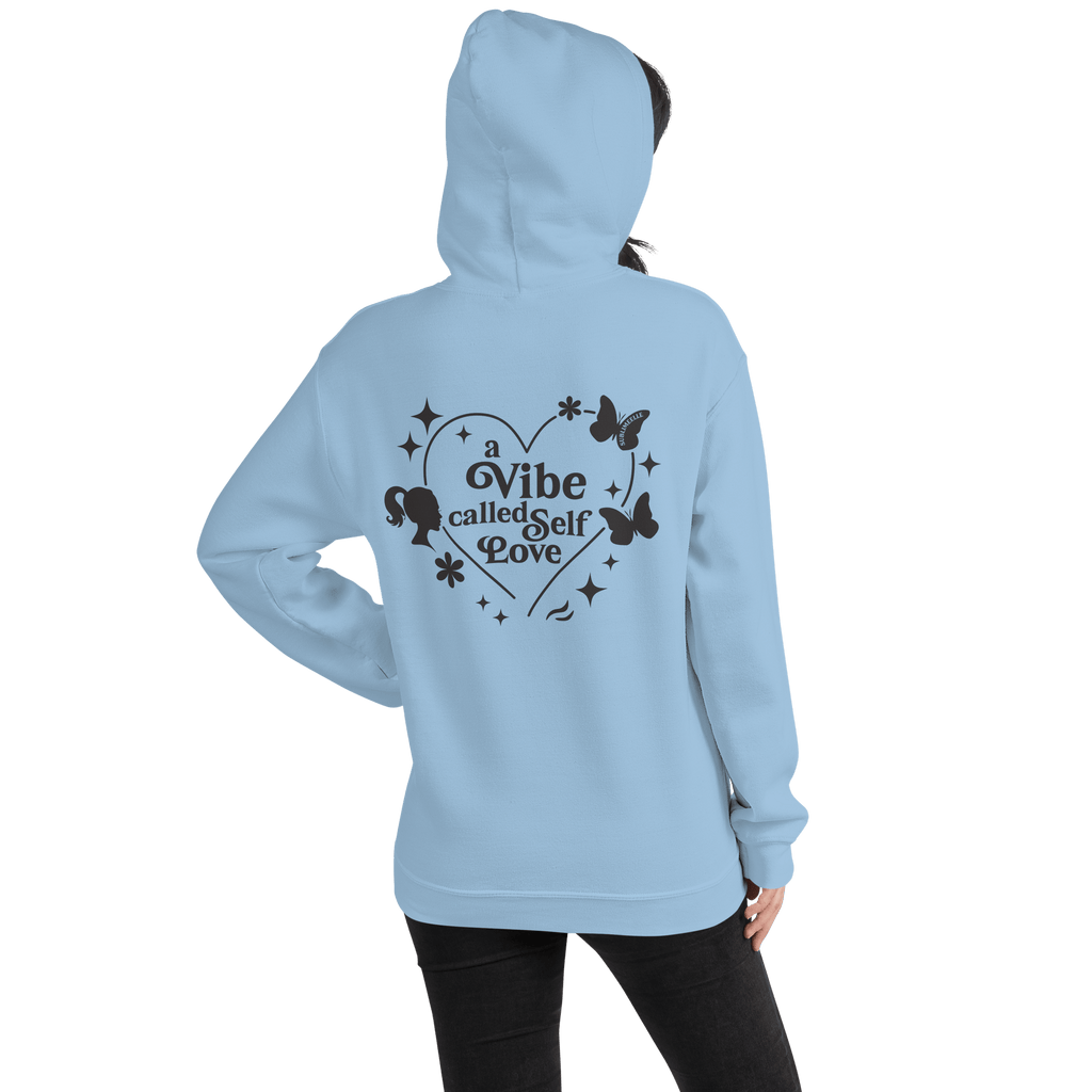 Light Blue Hoodie – Self - Love Hoodie, Inspirational, Self - Care Sweatshirt for Women - SublimeElle Self - Love