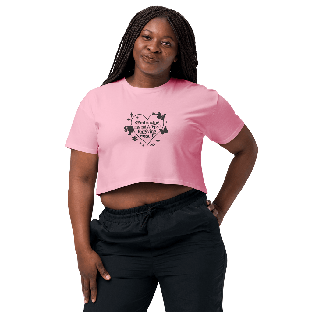 Pink Crop Top | Embracing Imperfection & Growth - Bubble Gum Pink - SublimeElle Self - Love