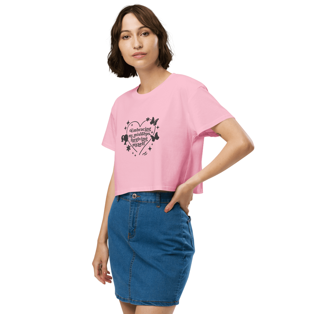 Pink Crop Top | Embracing Imperfection & Growth - Bubble Gum Pink - SublimeElle Self - Love