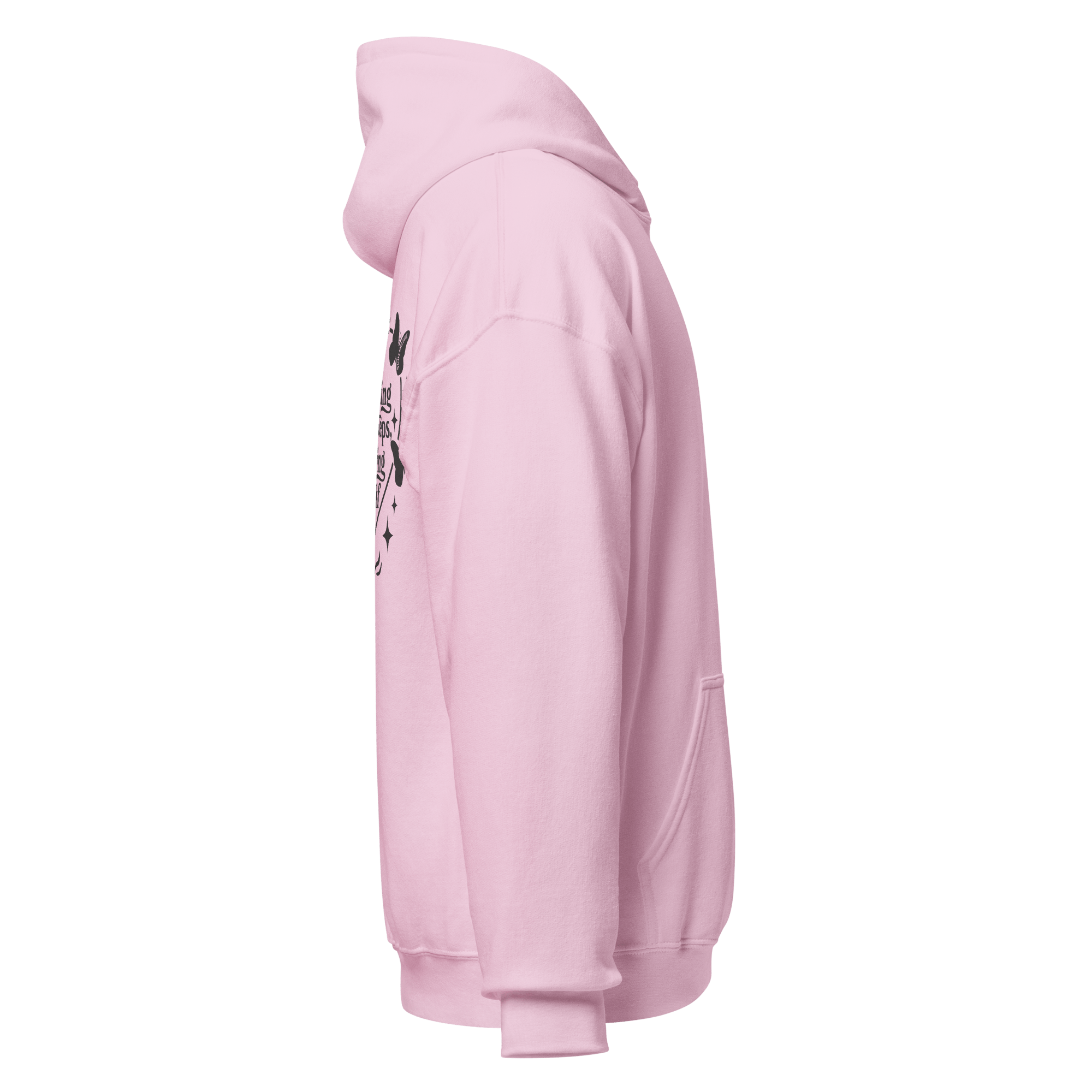Pink Hoodie With Motivational Message/ Light Pink Hoodie for Women - SublimeElle Self - Love