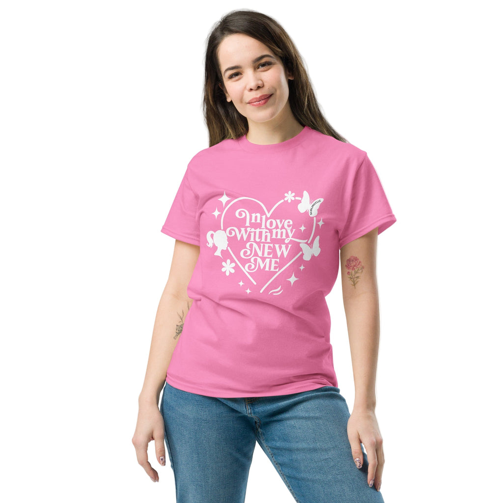 Pink T-Shirt – In Love With My New Me Design - SublimeElle Self - Love