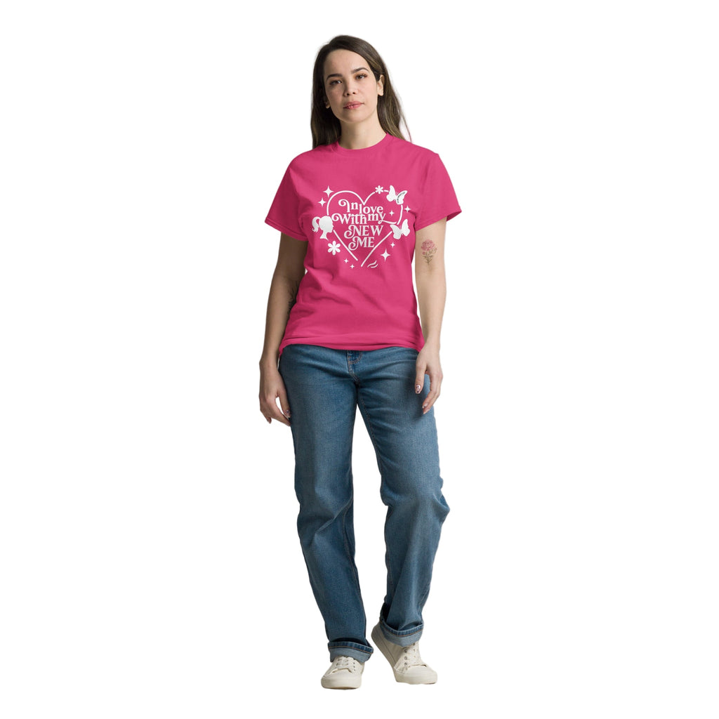 Pink T-Shirt – In Love With My New Me Design - SublimeElle Self - Love