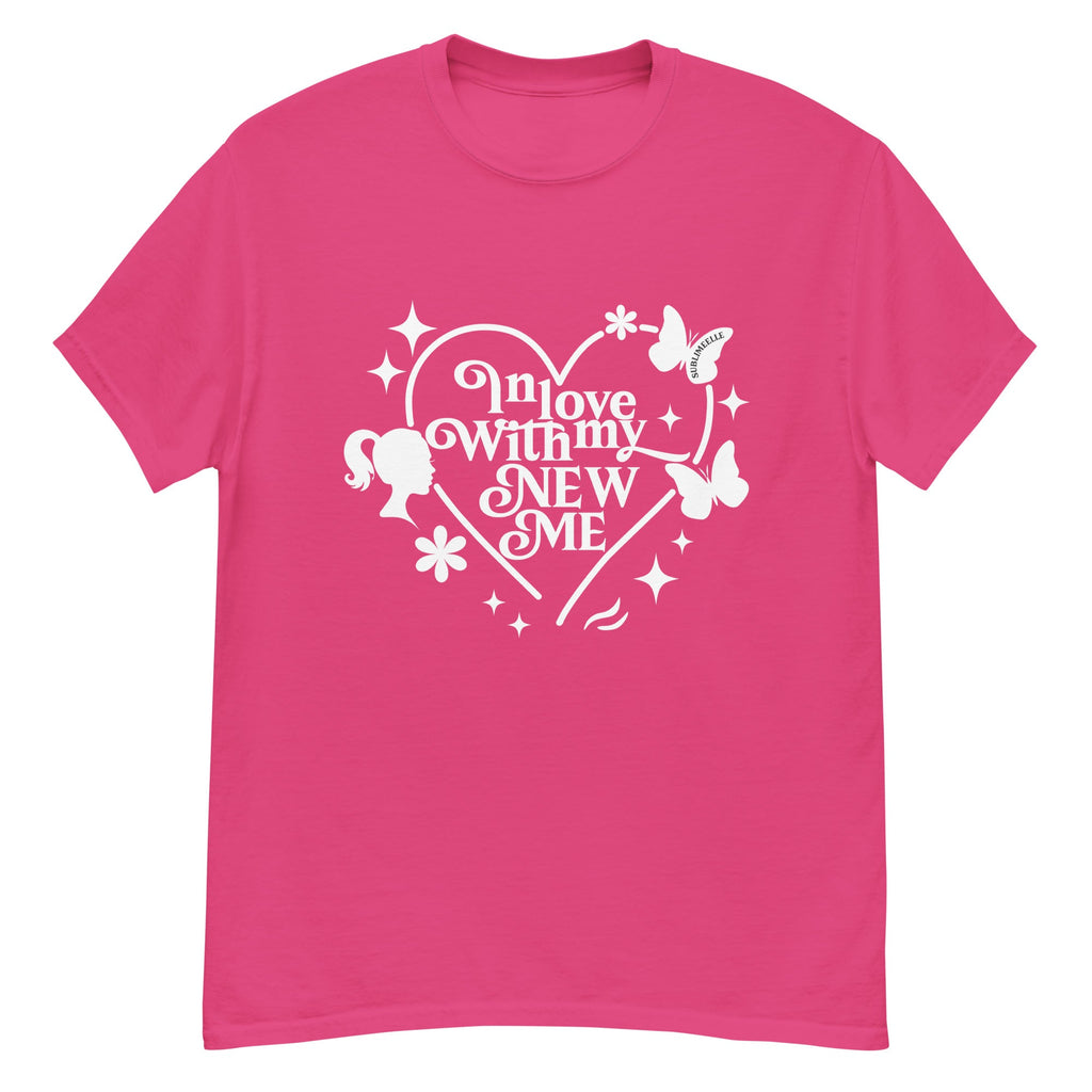 Pink T-Shirt – In Love With My New Me Design - SublimeElle Self - Love