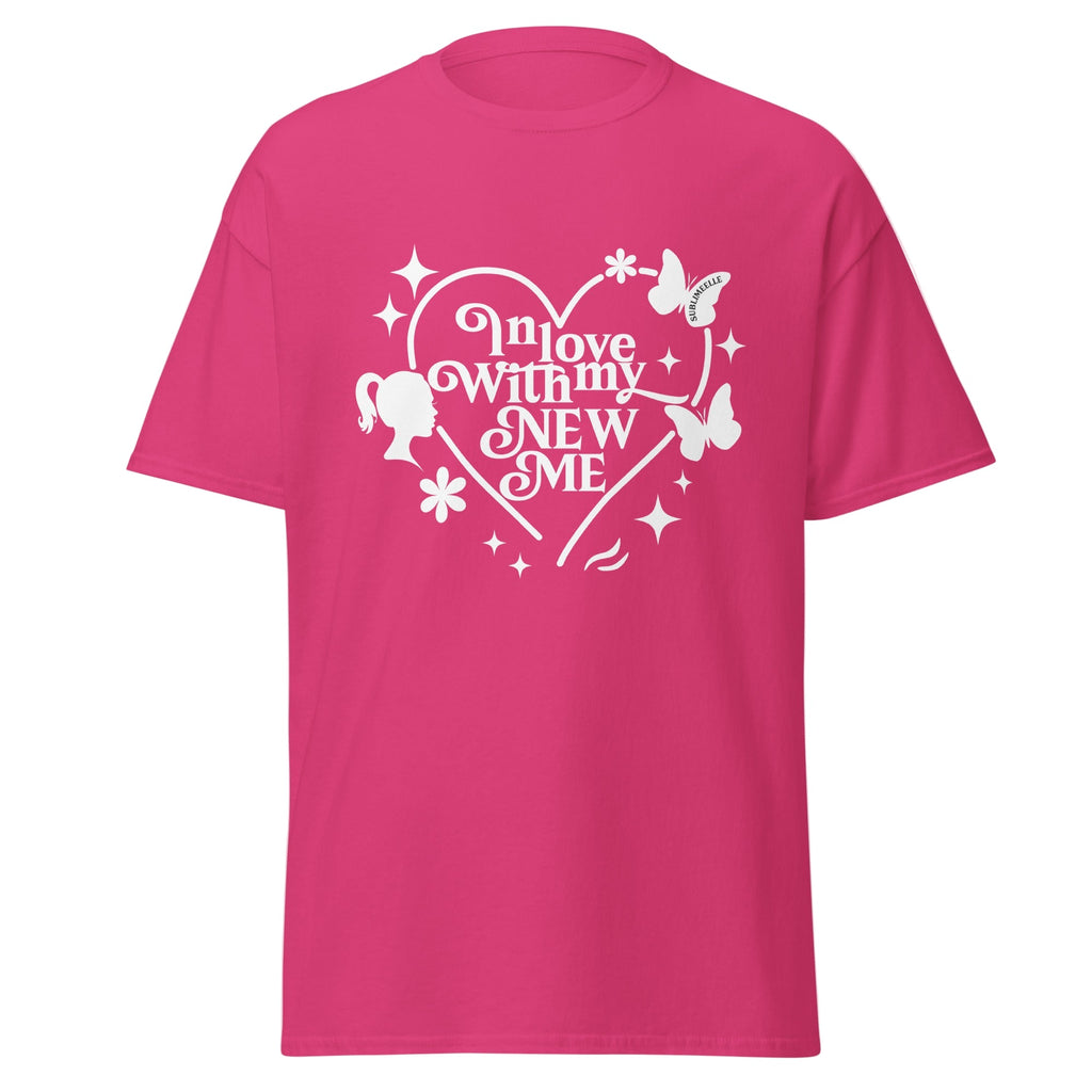 Pink T-Shirt – In Love With My New Me Design - SublimeElle Self - Love