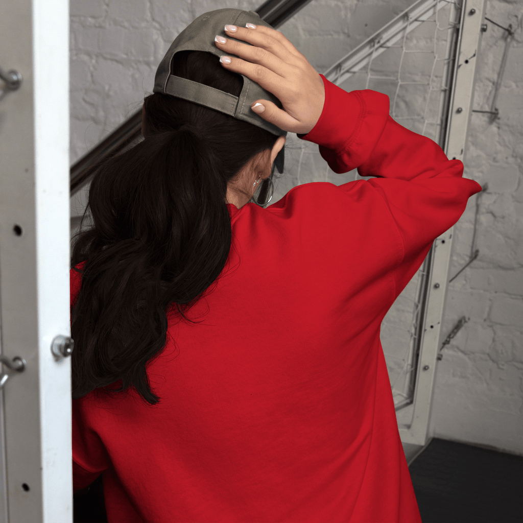 Red Sweatshirt – A Vibe Called Self - Love – Inspirational Self - Care Apparel - SublimeElle Self - Love