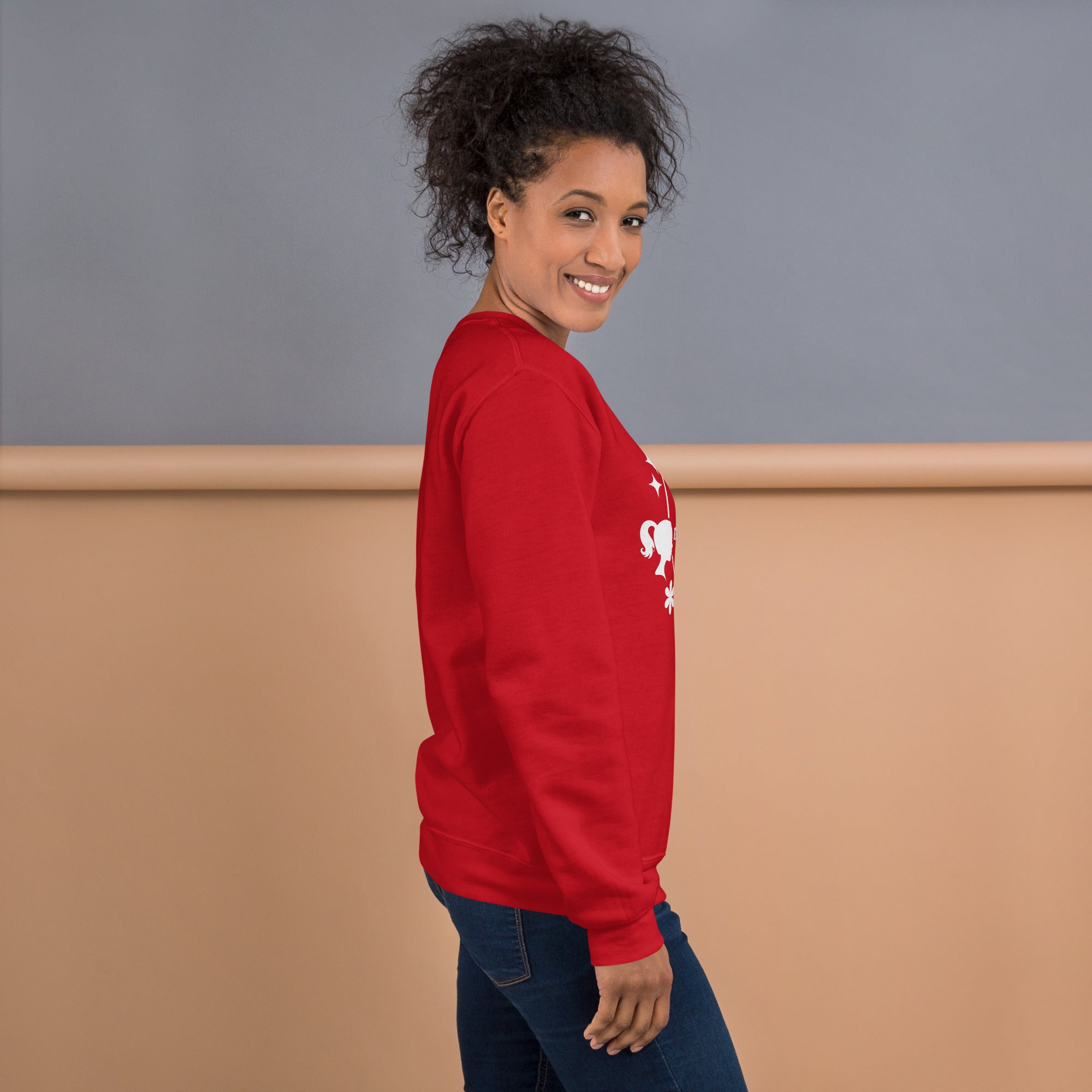 Red Sweatshirt ‘Embracing My Missteps, Forgiving Myself’ – Self Love Inspirational Apparel - SublimeElle Self - Love