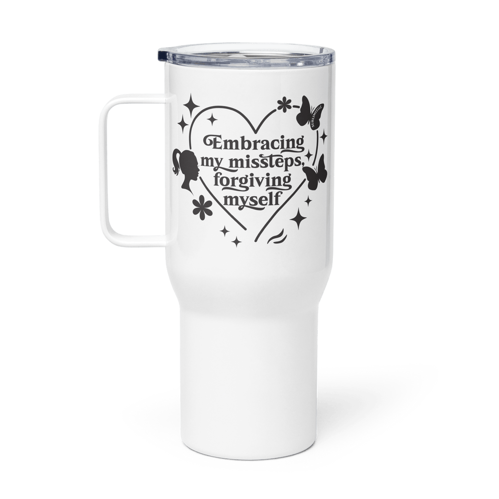 Self - Love Travel Mug With a Handle - Stainless Steel Travel Mug With for Women - SublimeElle Self - Love