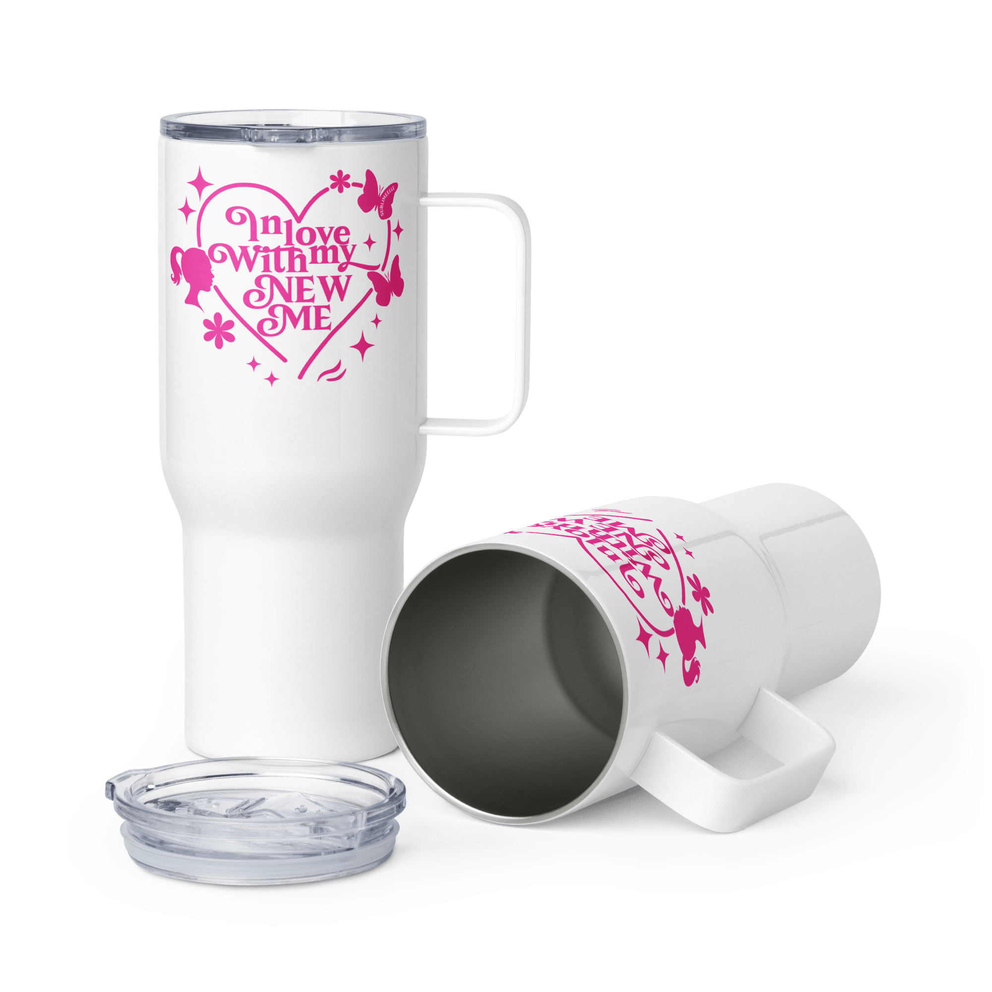 Self - Love Travel Mug With Handle - Insulated Mug The Self - love Cup - SublimeElle Self - Love