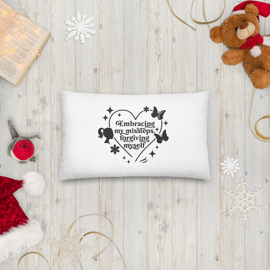 White & Black Throw Pillow – Inspirational Home Décor Cushion Premium with design - SublimeElle Self - Love