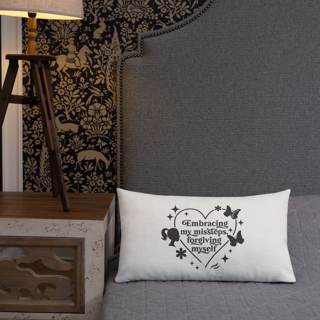 White & Black Throw Pillow – Inspirational Home Décor Cushion Premium with design - SublimeElle Self - Love