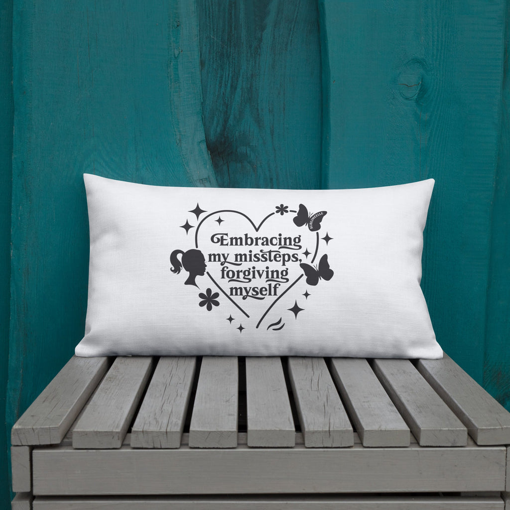 White & Black Throw Pillow – Inspirational Home Décor Cushion Premium with design - SublimeElle Self - Love