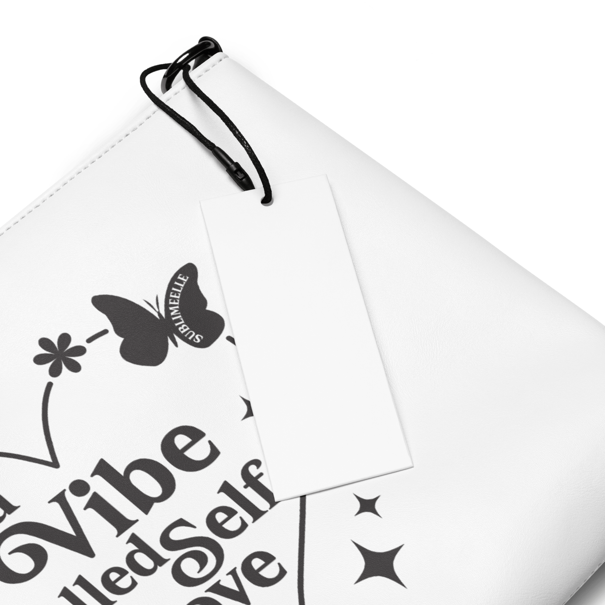 White Crossbody Bag for Women – Faux Leather Bag With Self - Love Quote - SublimeElle Self - Love