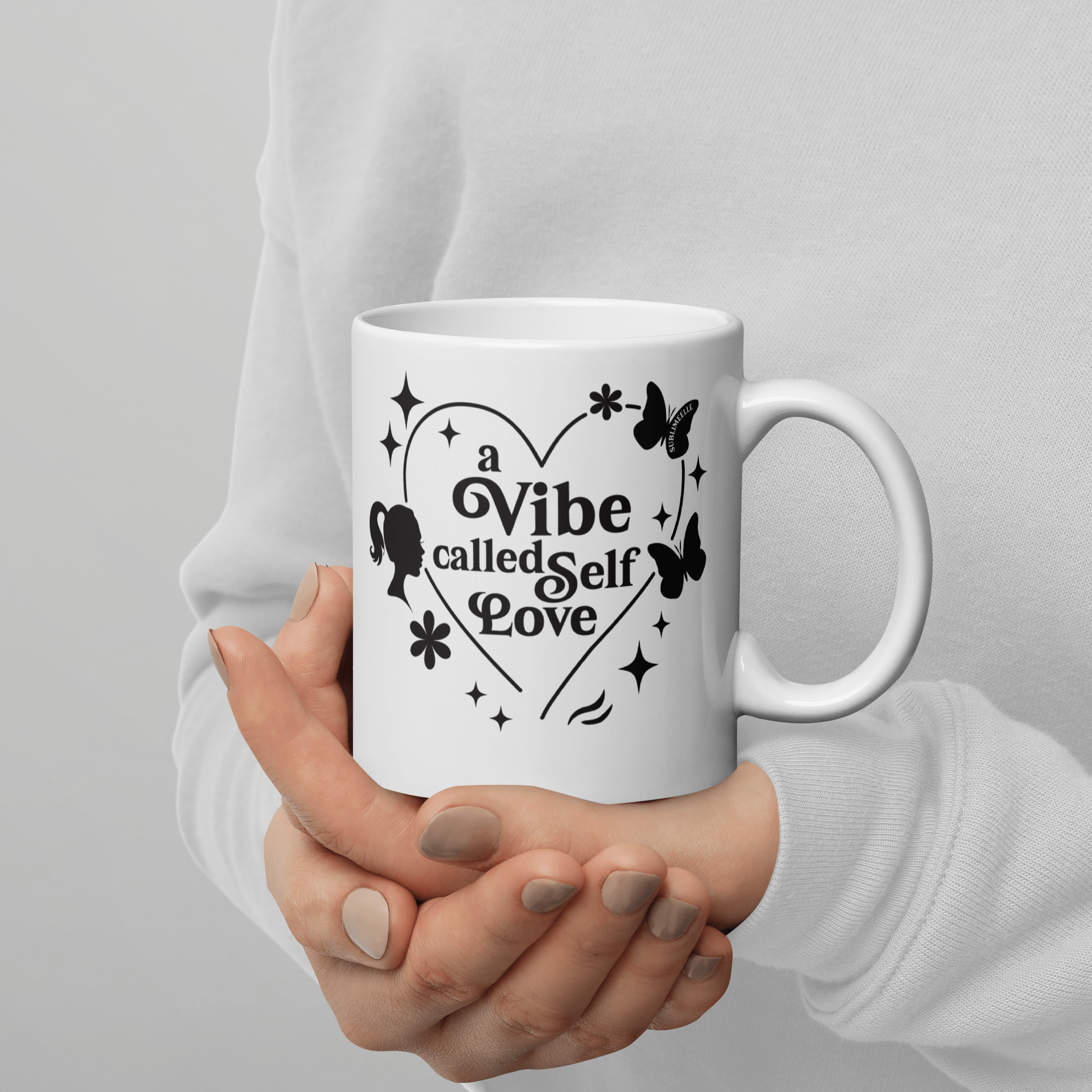 White Mug |Vibe Called Self - Love Edition - SublimeElle Self - Love