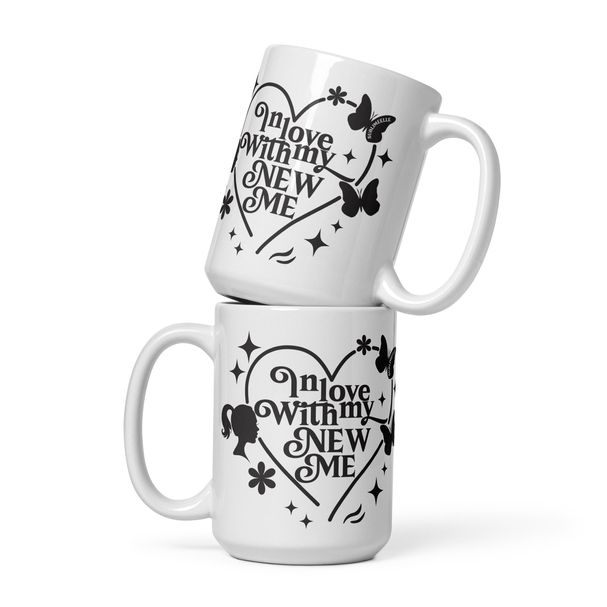 White Mug With Self - love Design - SublimeElle Self - Love