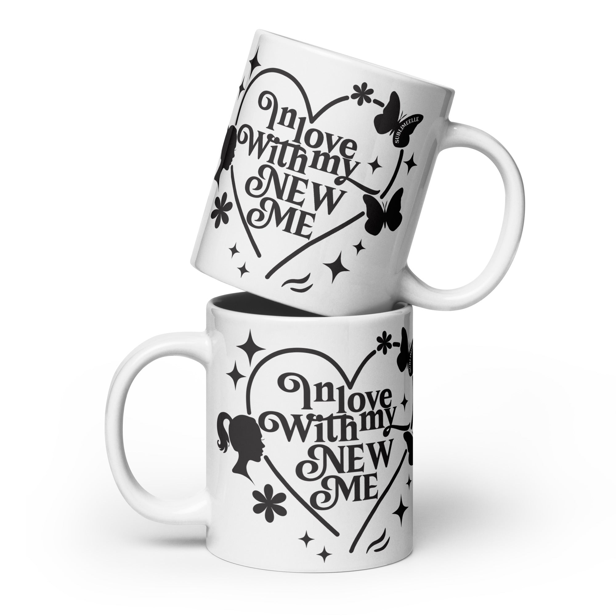 White Mug With Self - love Design - SublimeElle Self - Love