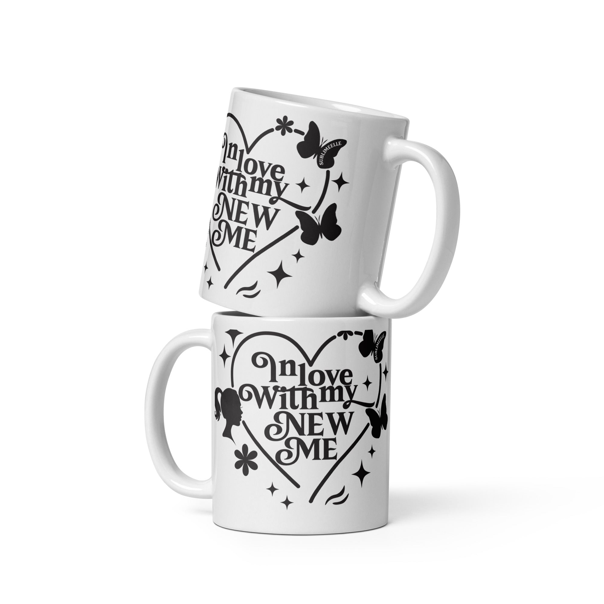 White Mug With Self - love Design - SublimeElle Self - Love
