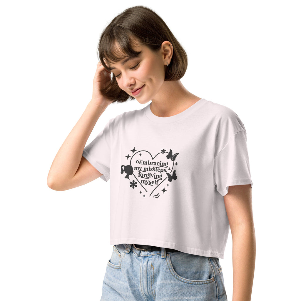 White Orchid Crop Top Self - Love Top– Gentle Reminder of Your Worth - SublimeElle Self - Love