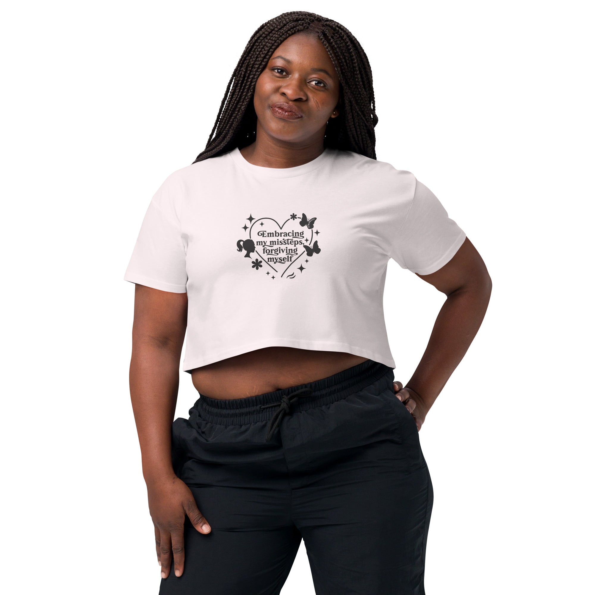 White Orchid Crop Top Self - Love Top– Gentle Reminder of Your Worth - SublimeElle Self - Love