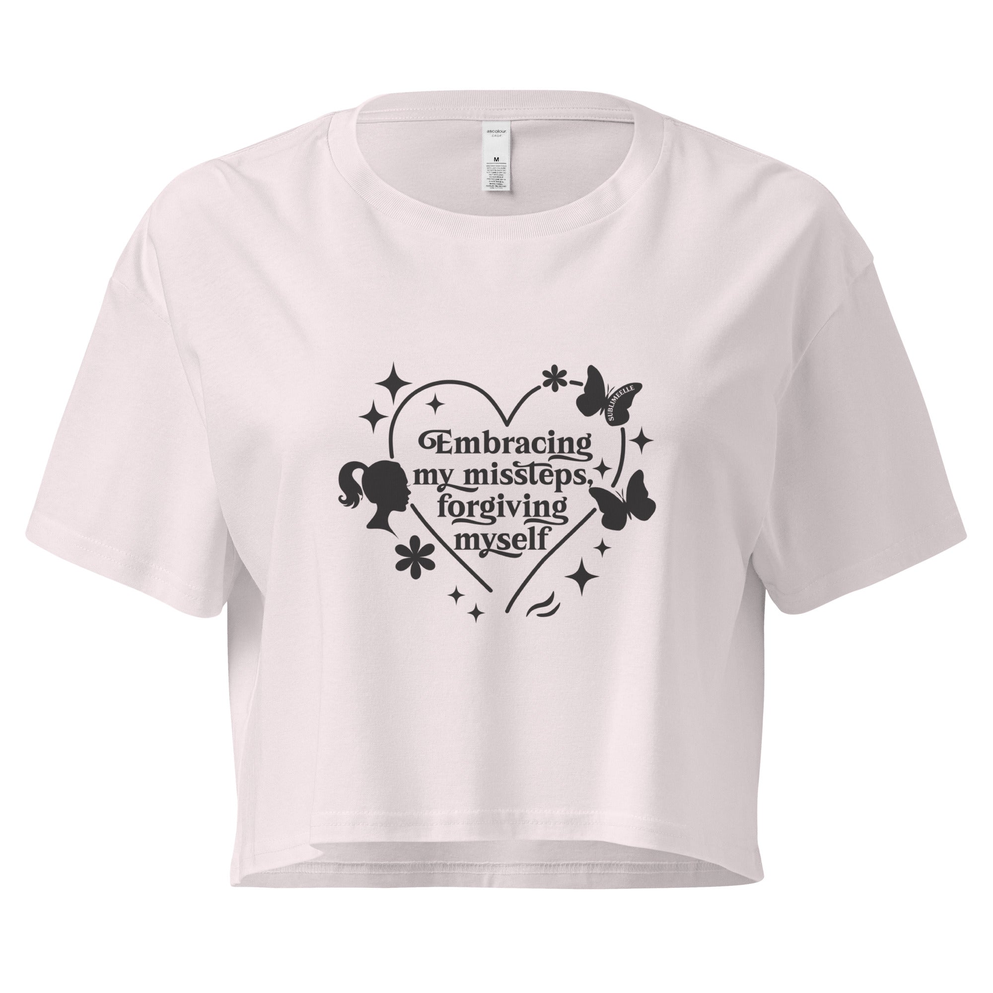 White Orchid Crop Top Self - Love Top– Gentle Reminder of Your Worth - SublimeElle Self - Love