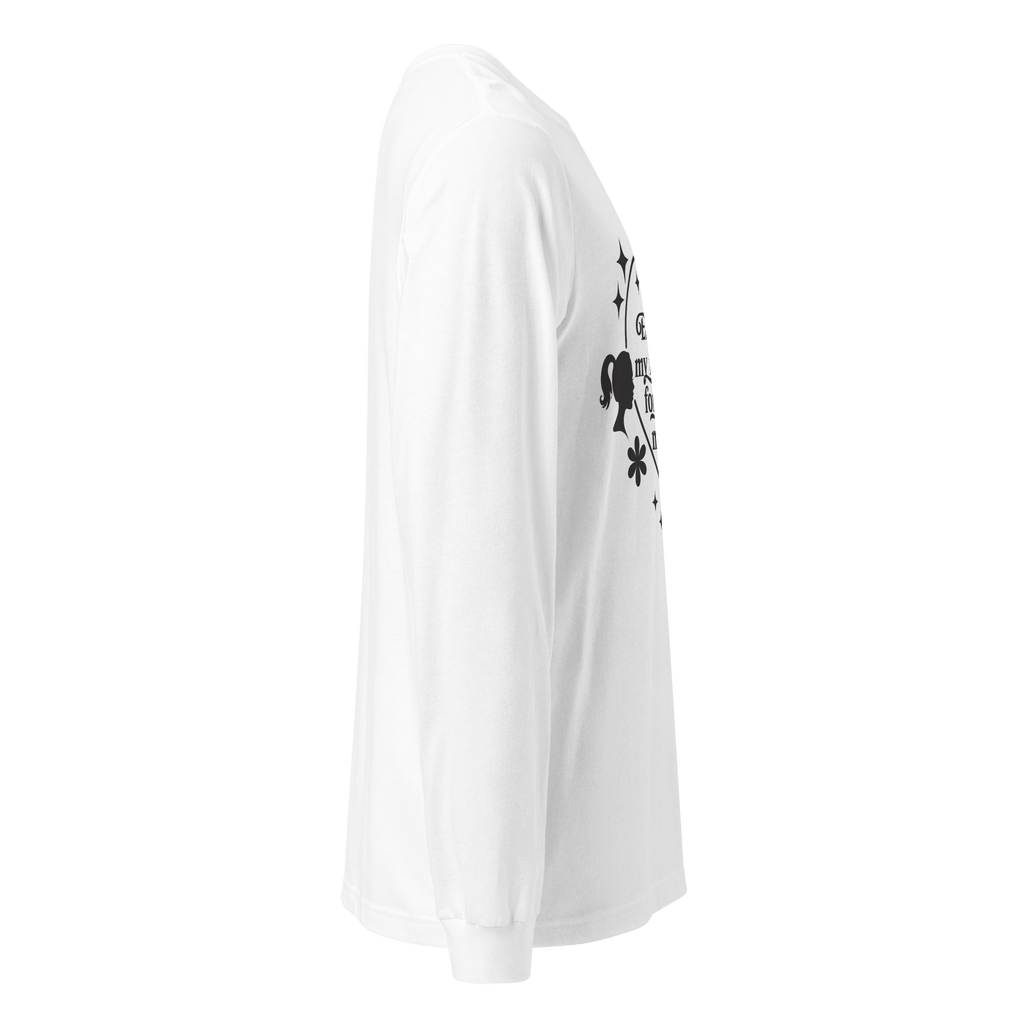 White T-shirt Long Sleeve/ Embracing My Missteps, Forgiving Myself – Self Love & Healing Quote Shirt” - SublimeElle Self - Love