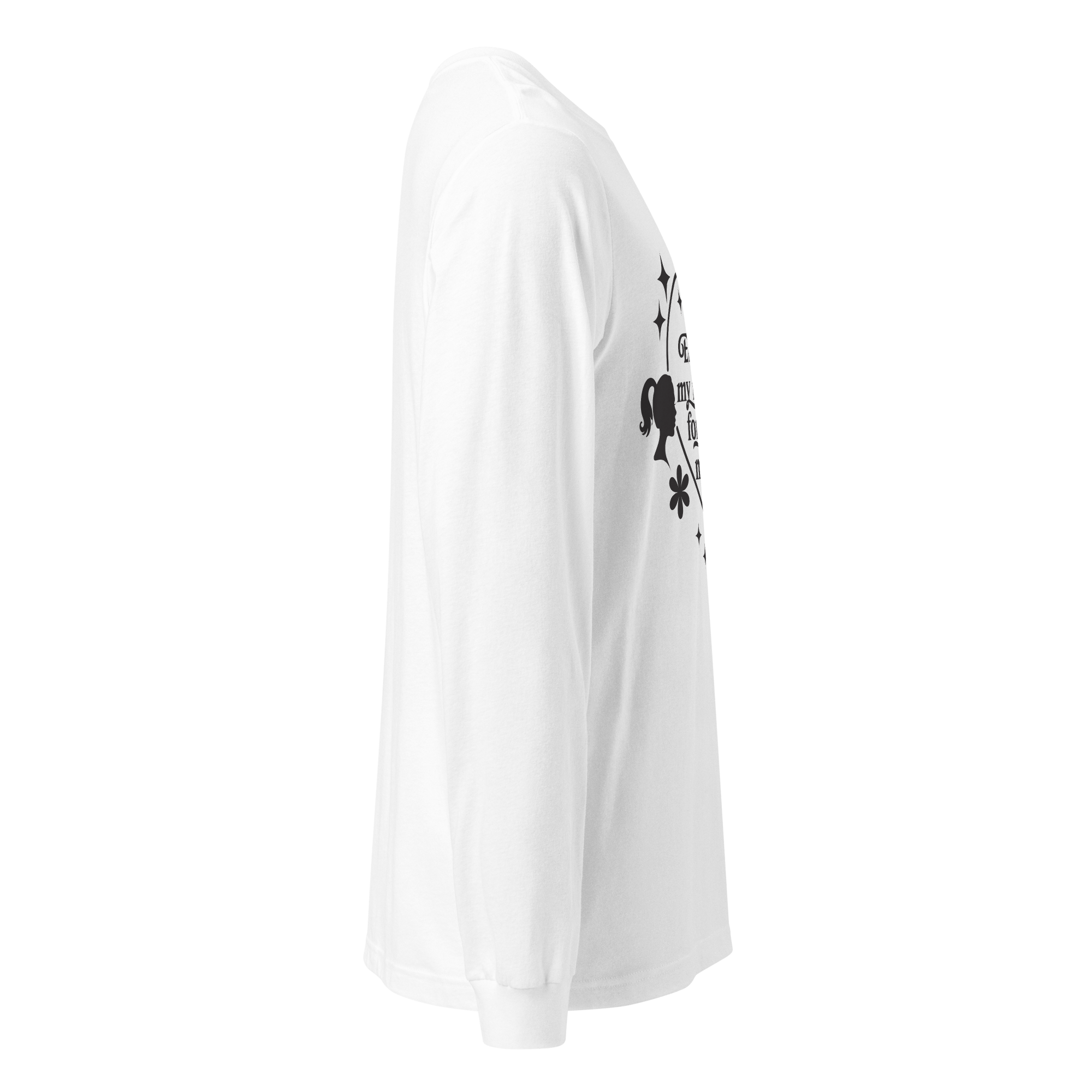 White T-shirt Long Sleeve/ Embracing My Missteps, Forgiving Myself – Self Love & Healing Quote Shirt” - SublimeElle Self - Love