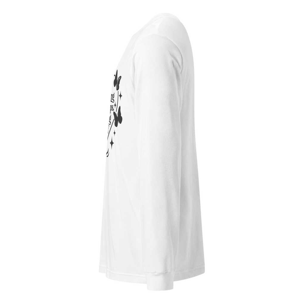 White T-shirt Long Sleeve/ Embracing My Missteps, Forgiving Myself – Self Love & Healing Quote Shirt” - SublimeElle Self - Love