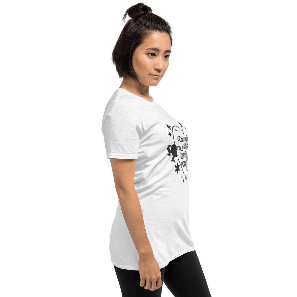 White T-Shirt With Motivational Quote Short Sleeve - SublimeElle Self - Love