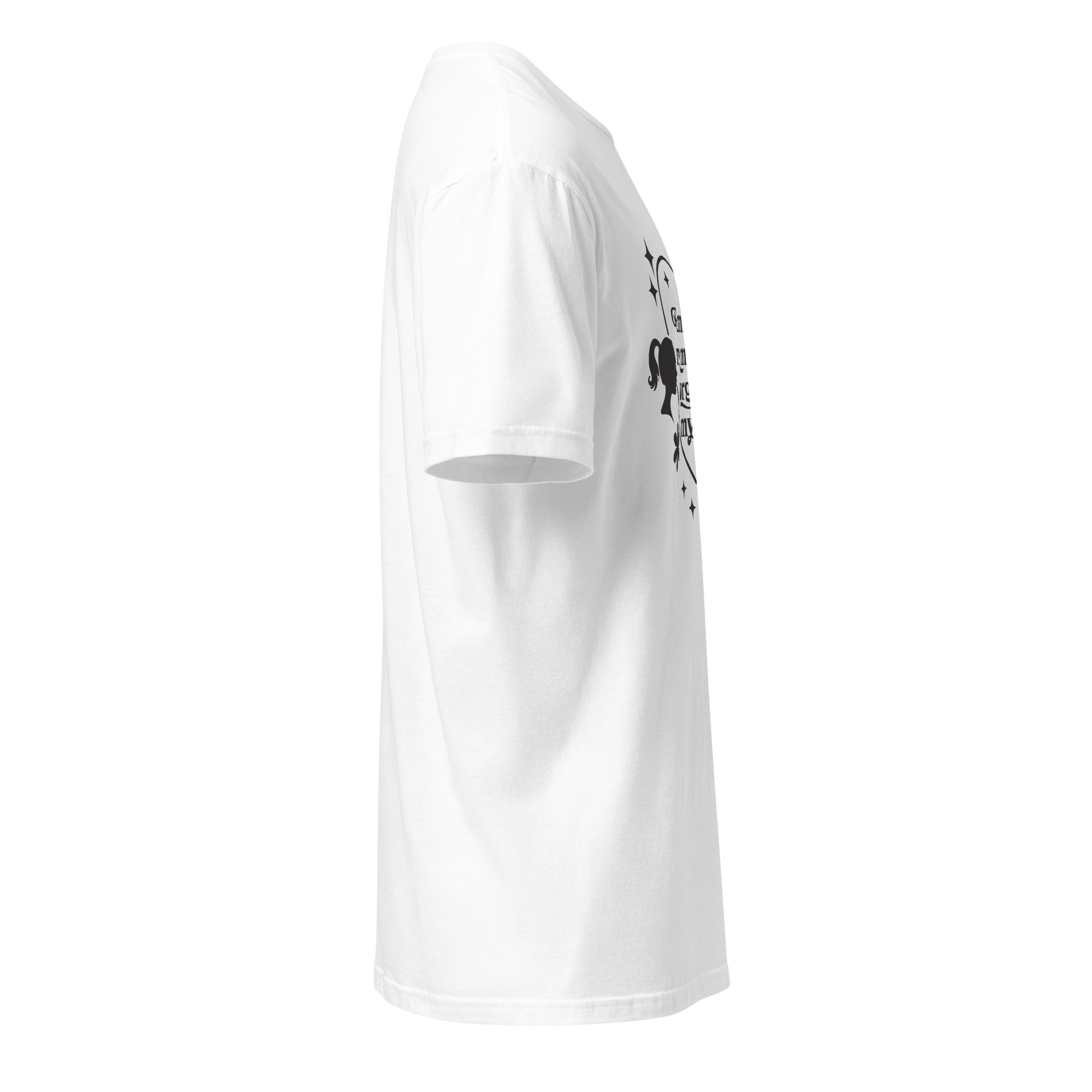 White T-Shirt With Motivational Quote Short Sleeve - SublimeElle Self - Love