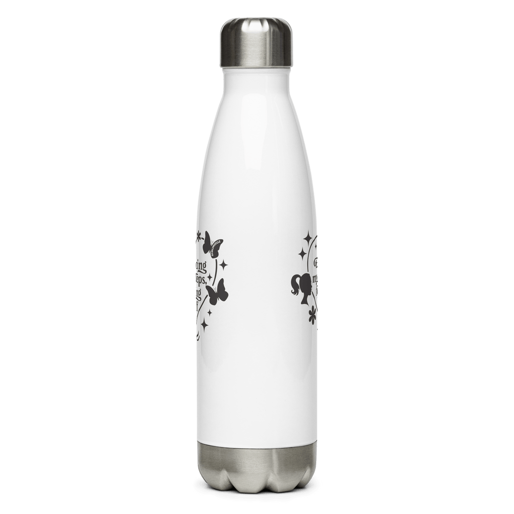 White Water Bottle With Mindfulness Quote/Stainless Steel - SublimeElle Self - Love