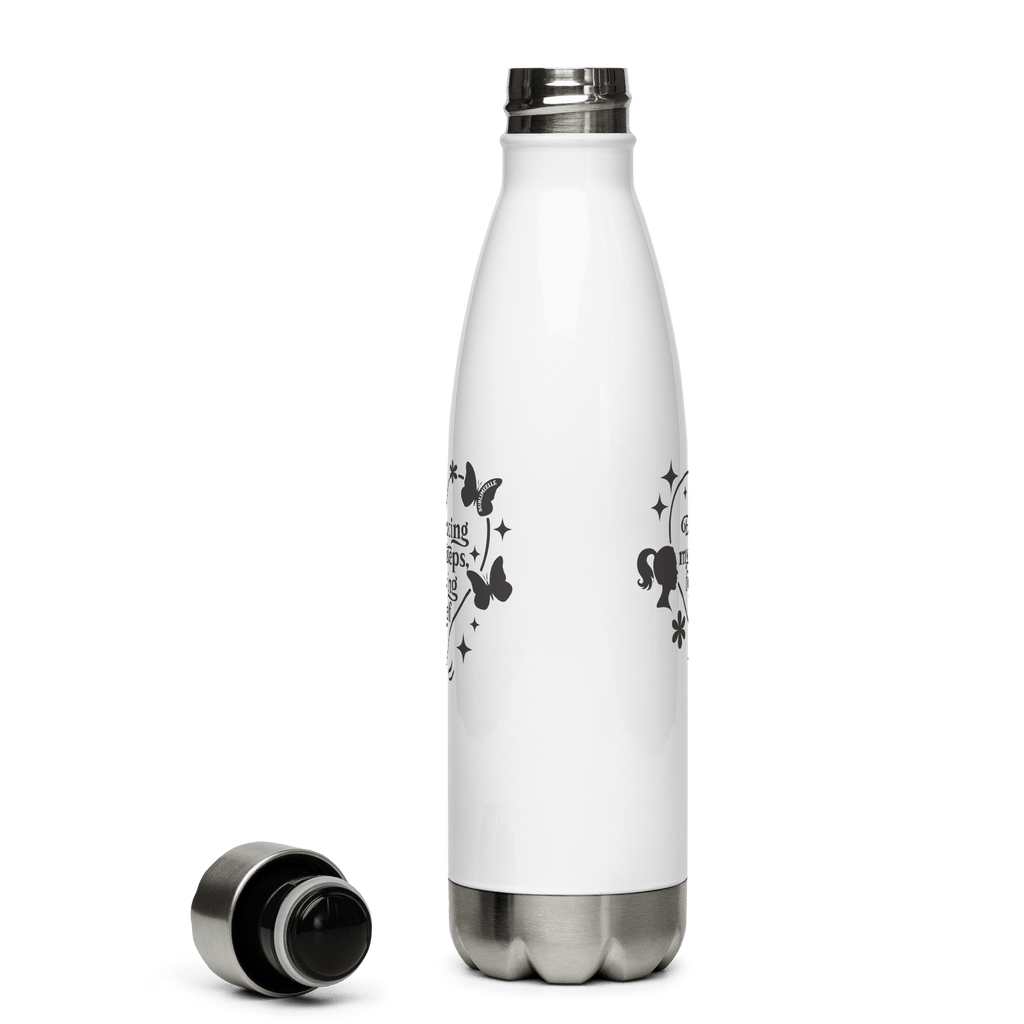 White Water Bottle With Mindfulness Quote/Stainless Steel - SublimeElle Self - Love