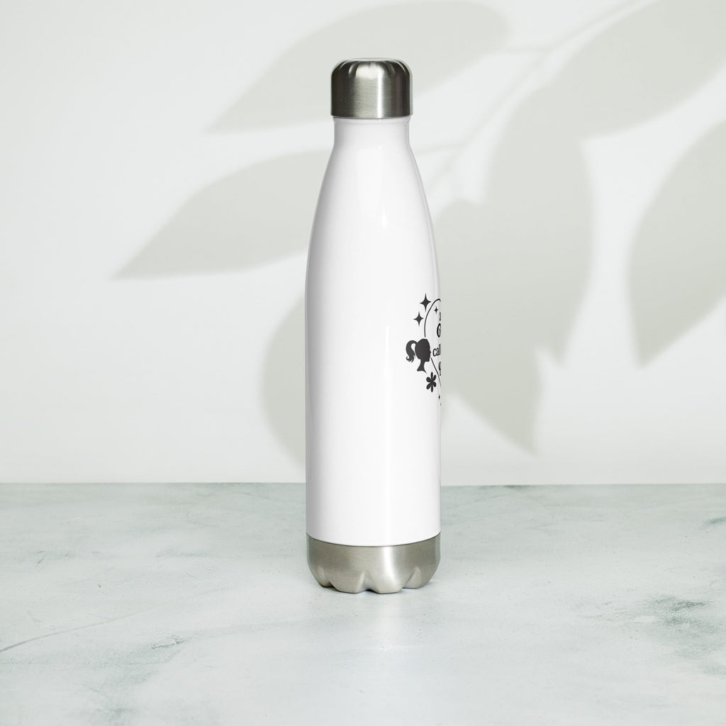 White Stainless Steel Water Bottle With Motivational Quote | Insulated - SublimeElle Self-LoveDRINKWARE
