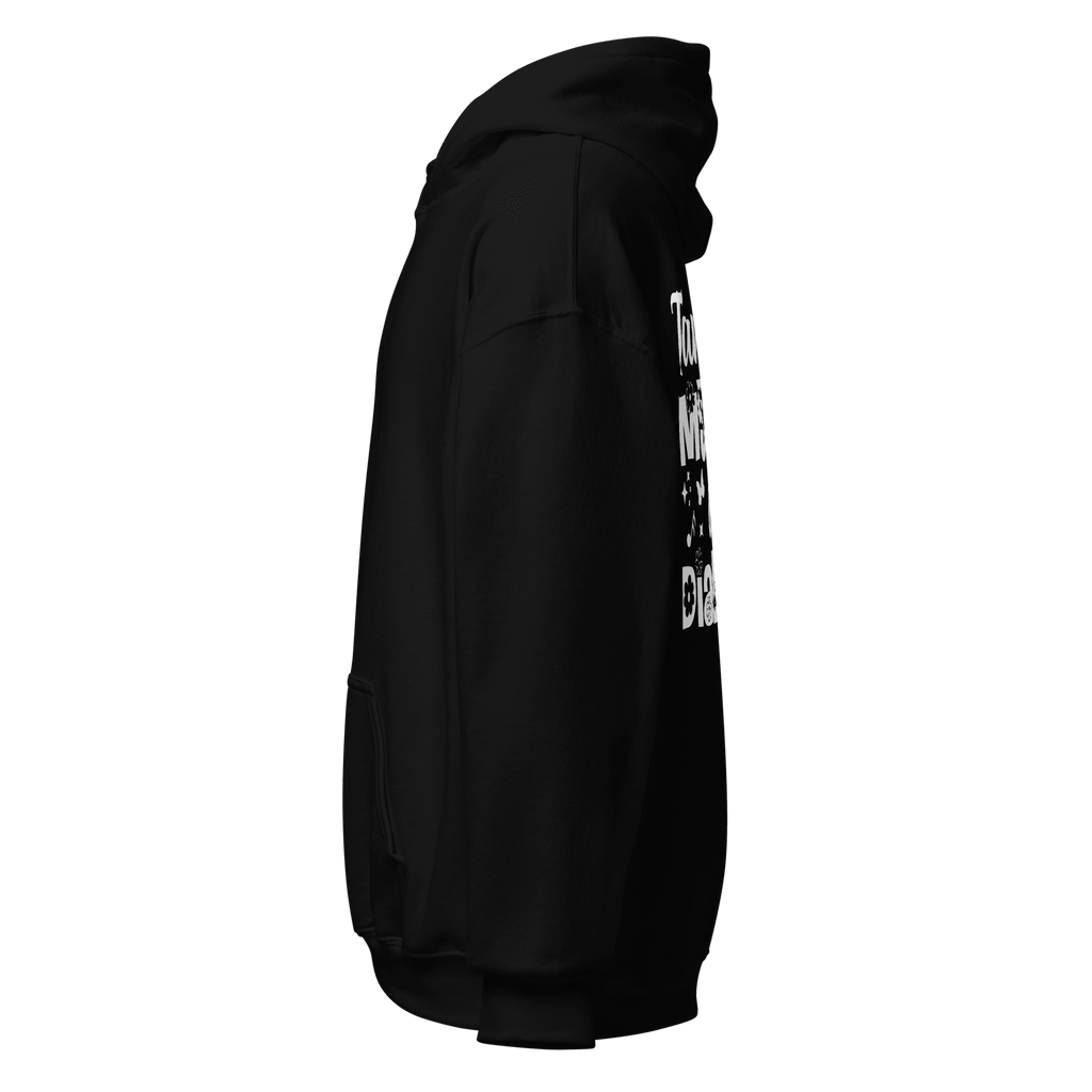 Women's Black "Taming My Inner Dialogue" Pullover Hoodie, Music Notes & Star Graphic: - SublimeElle Self - Love