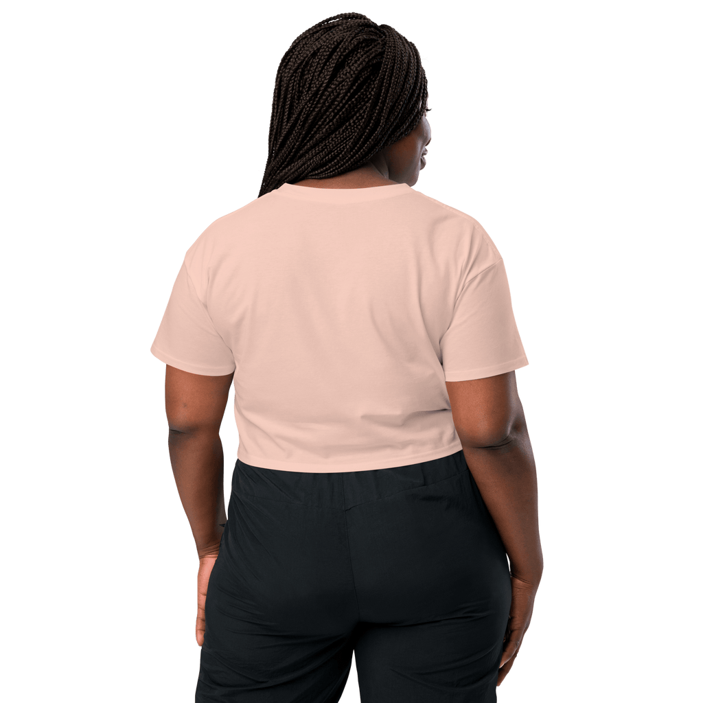 “Women’s Pale Pink Cropped Tank – Motivational Quote Top for Self - Care & Confidence” - SublimeElle Self - Love