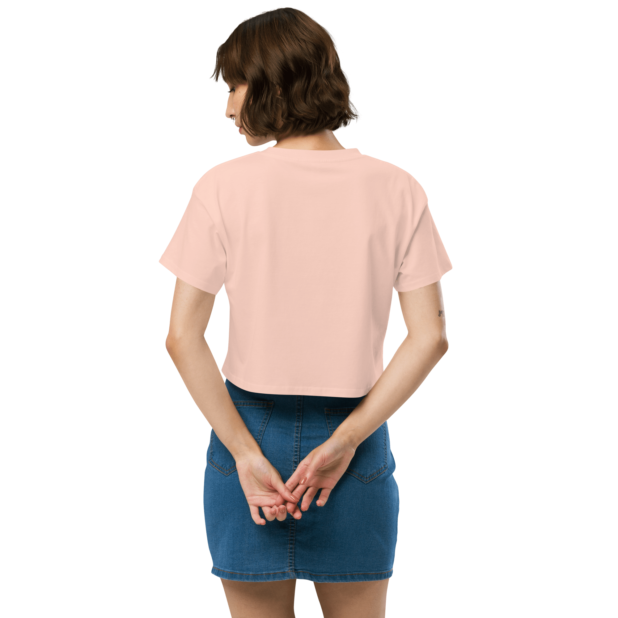 “Women’s Pale Pink Cropped Tank – Motivational Quote Top for Self - Care & Confidence” - SublimeElle Self - Love