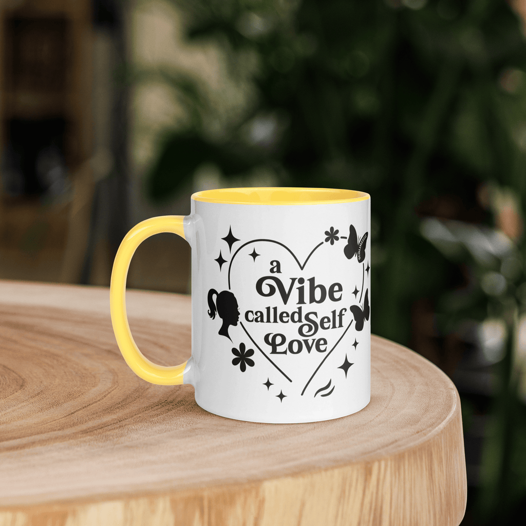 Yellow Mug Self - Love | A Vibe Called Self - Love | Positivity Gift - SublimeElle Self - Love